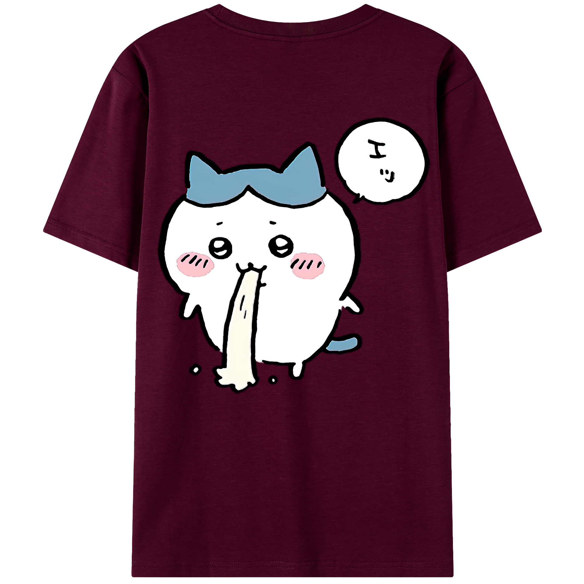 （画像用） ちいかわ ハチワレ Chii-kawa hachiware レディース半袖Tシャツ(バックプリント)